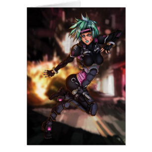 Fille de Manga de police de Cyber