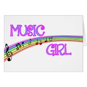 Fille de musique arc-en-ciel