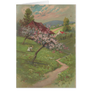 Fille de printemps sur une traînée de Hillside
