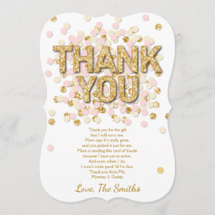 Fille de rose d'or de confettis de carte de