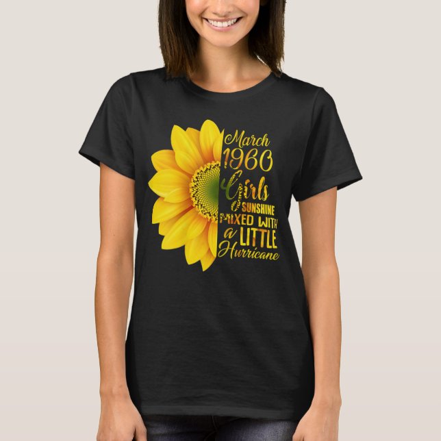 Fille de tournesol T-Shirt de 1960 (Devant)