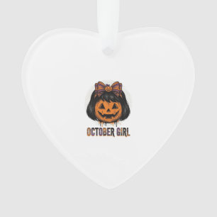 Fille d'octobre Citrouille Arc Halloween Vecteur C