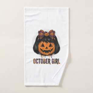 Fille d'octobre Citrouille Arc Halloween Vecteur C