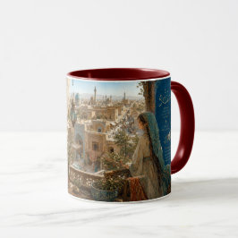 Fille du Mug d'art persan du bazar de la cour