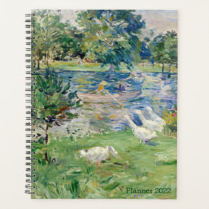 Fille en bateau avec oies par Berthe Morisot, Fran