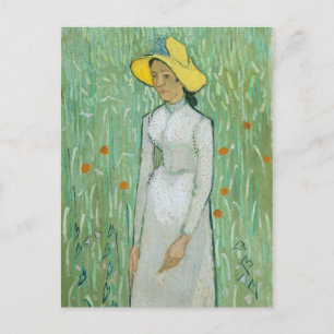 Fille en blanc par Vincent van Gogh Carte postale