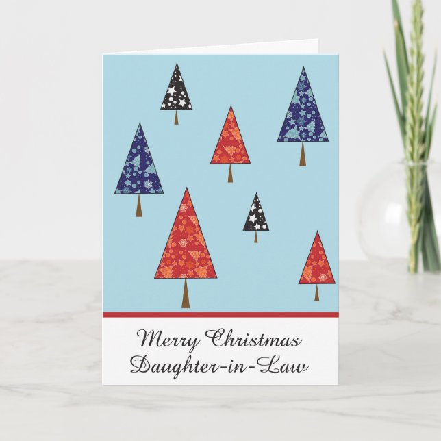 Fille en droit Noël cartes de voeux (Devant)