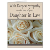 Fille en droit perte Carte rose de sympathie