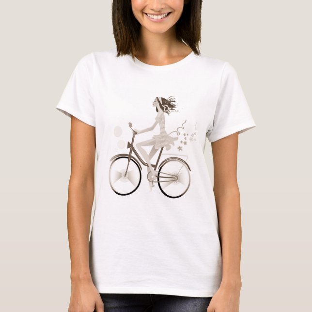 **FILLE EN VÉLO** T-SHIRT (Devant)