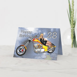 Fille et hélico 28 Carte d'anniversaire