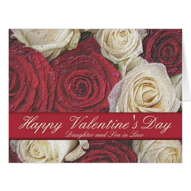 Fille et mari Heureuses Saintes-Valentin Roses (Devant horizontal)