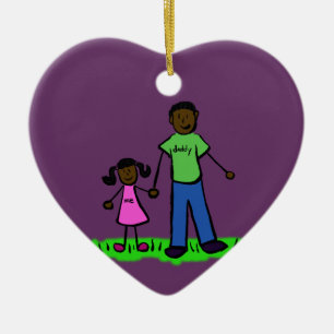 Fille et père Famille Ornements personnalisés