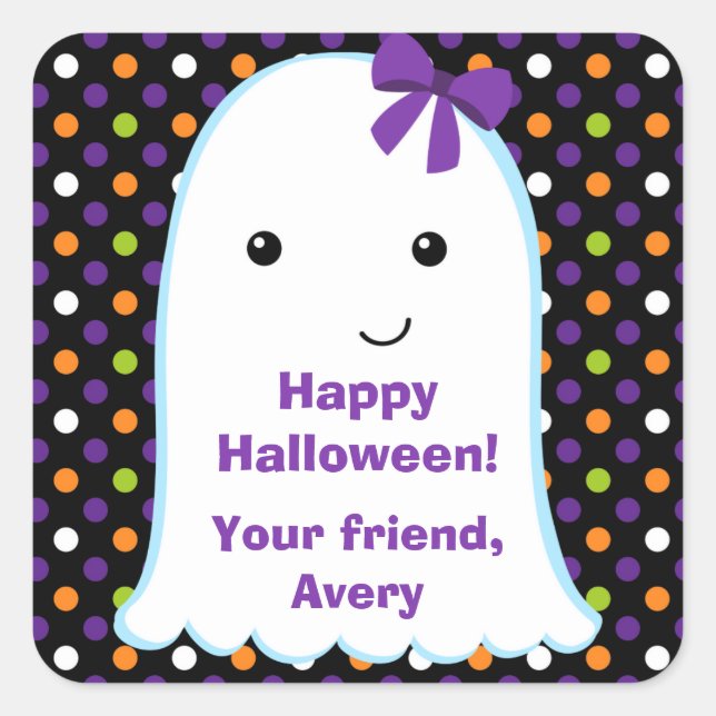 Fille fantôme | Sticker pour l'Halloween pour enfa (Devant)