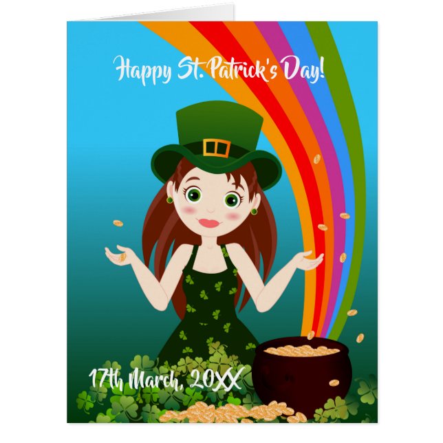 Fille fête son anniversaire sur Saint Patrick's (Devant)