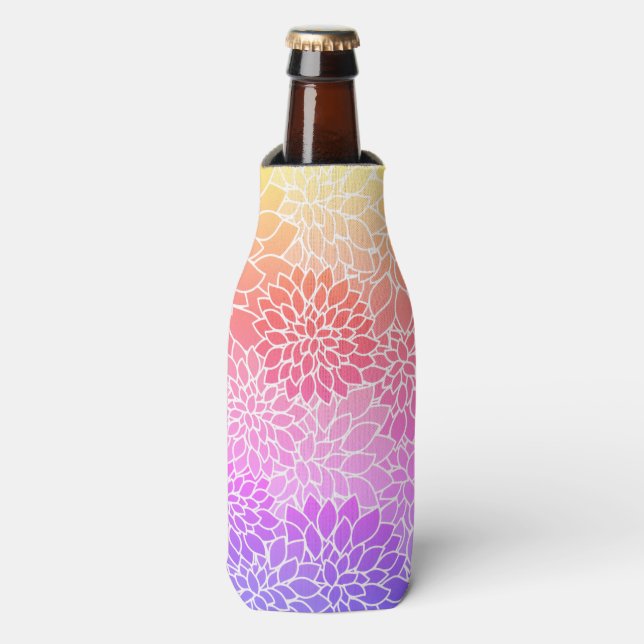 Fille Floral Design Glacière bouteille personnalis (Bottle Devant)