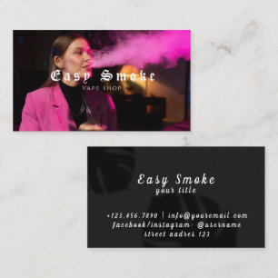 Fille Fumer Vape Carte de visite