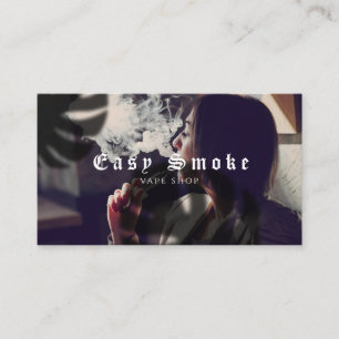 Fille Fumer Vape Carte de visite