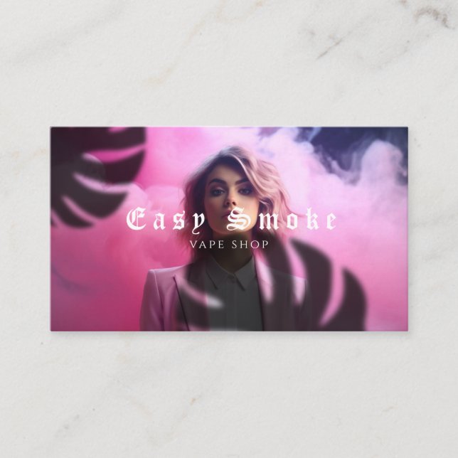Fille Fumer Vape Carte de visite (Devant)