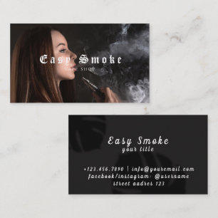 Fille Fumer Vape Carte de visite