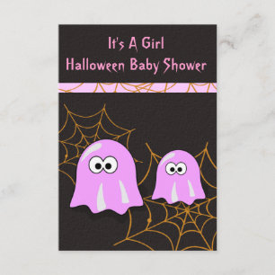 Fille Ghost Baby shower Halloween Cartes d'invitat