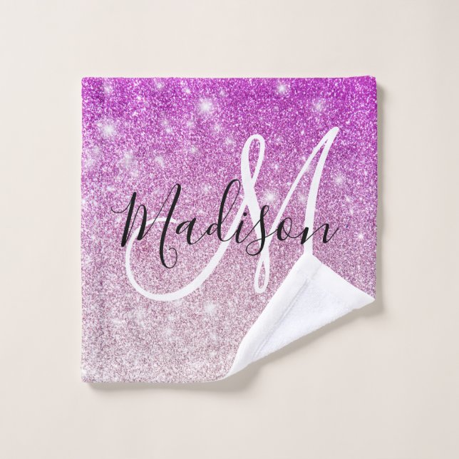 Fille & Glam Purple Parties scintillant Étincelles (Gant de toilette)