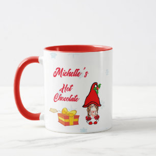 Fille Gnome personnalisée Chocolat Chaud Mug