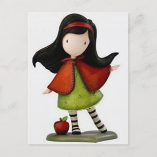 Fille Gorjuss Une pomme par jour Carte postale 