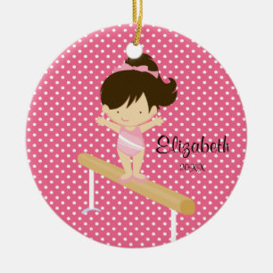 Fille gymnique Ornement de Noël de gymnastique