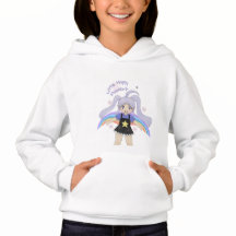 Fille Heureuse Illustration Dessinée à la Main – P