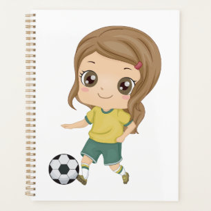 Fille jouant au football Designs Enfants Sports Ad