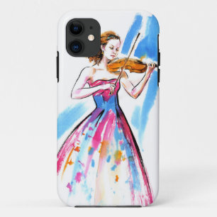 Fille jouant au violon coque iphone