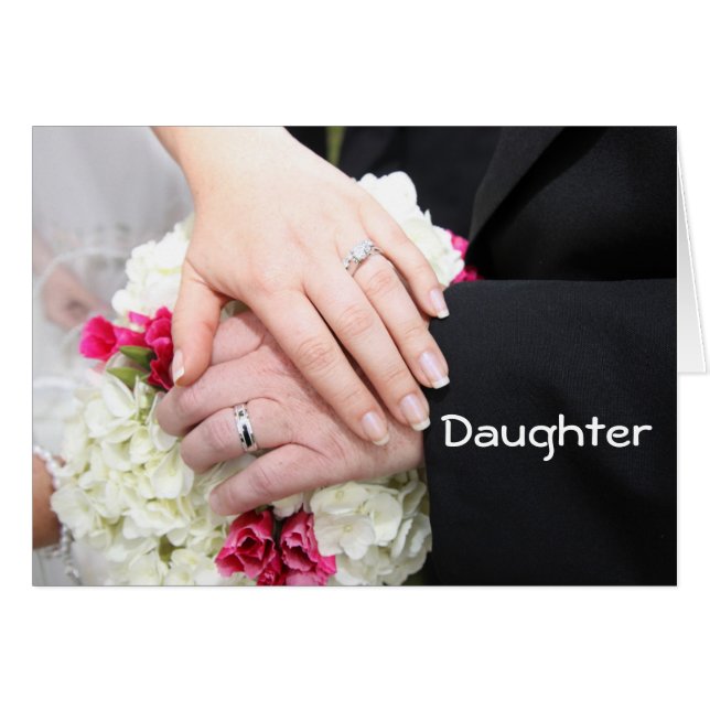 **FILLE** LE JOUR DU MARIAGE" VOUS SOUHAITE LE BON (Devant horizontal)
