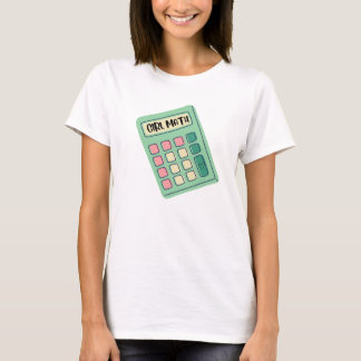 Fille match mignonne Calculatrice Funny T-shirt Fe