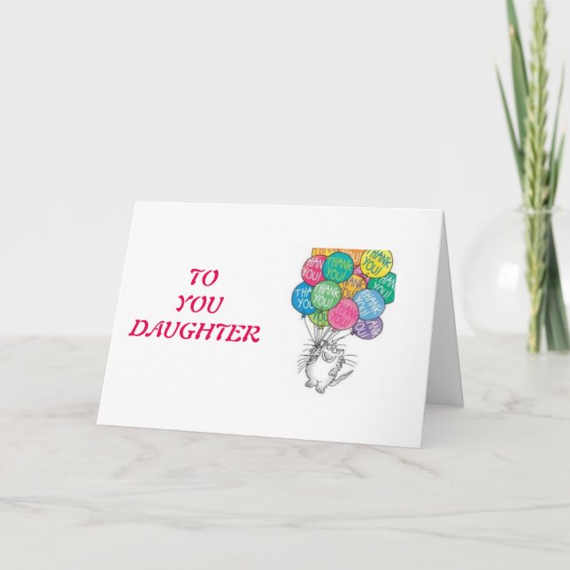 FILLE MERCI / VOUS ÊTES LE MEILLEUR ANNIVERSAIRE (Devant)