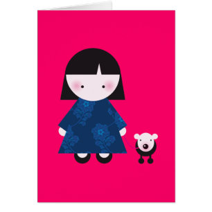 Fille mignonne et son petit chienchien