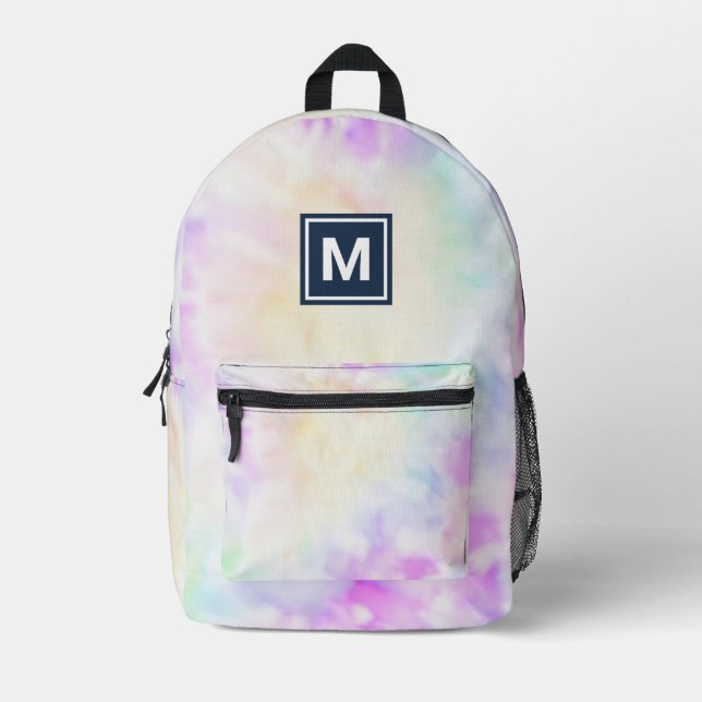 Fille Monogram Pastel Tie Dye sac à dos (Recto)