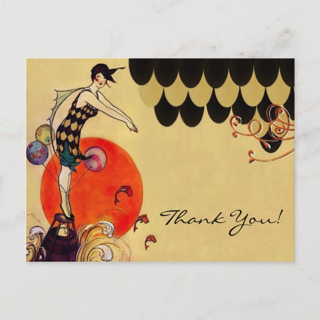 Fille nage ~ Carte postale (Devant)