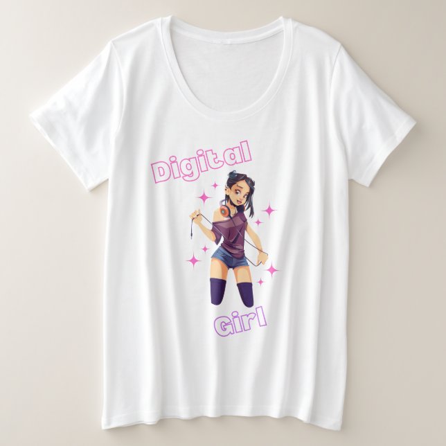 fille numérique avec étoiles (Design devant)