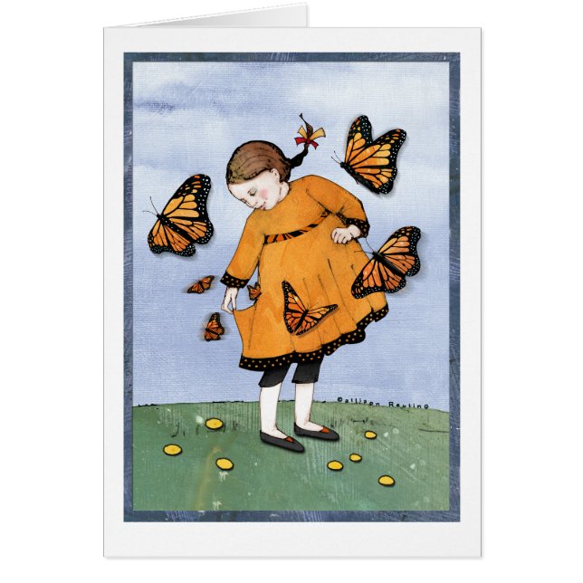 Fille papillon Monarque (Devant)