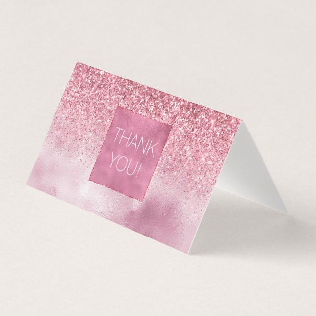 Fille Parties scintillant de verre rose étincelant (Front)