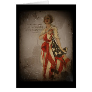 Fille patriote drapée dans le drapeau