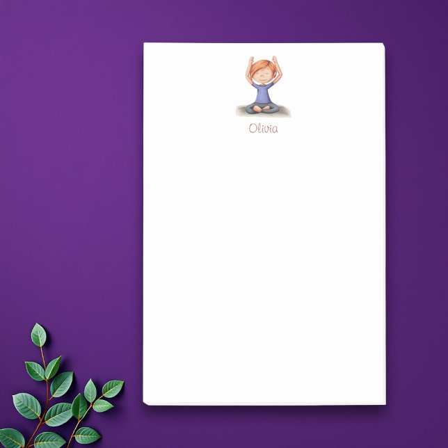 Fille personnalisée faisant du yoga Post-it® Notes (Créateur téléchargé)