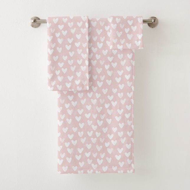 Fille Pink White Hearts Shower de Mariage (En situation)