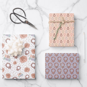 Fille Power Papier à envelopper pour la Journée de
