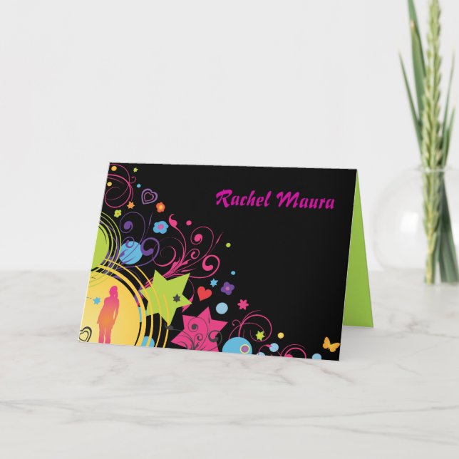 Fille Power Sweet sixteen brillant 16 Carte de rem (Devant)
