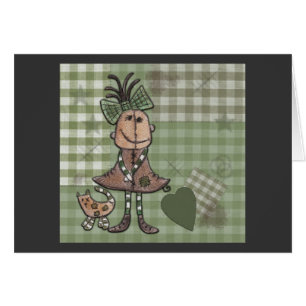 Fille primitive et chats