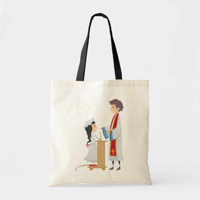 Fille recevant le sac fourre-tout à communion (Devant)