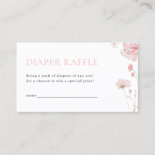 Fille rose Baby en fleur Carte Raffle de couches e