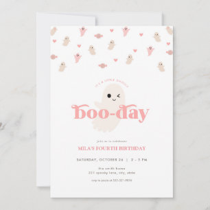 Fille rose Fantôme Halloween Invitation Anniversai