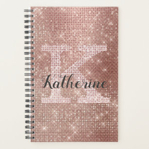 Fille Rose Gold Diamond Glam Sparkle Monogramme No